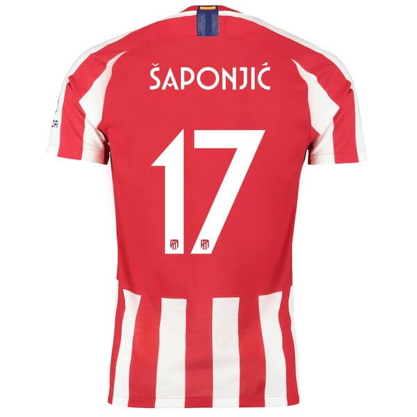 Thailand Trikot Atletico Madrid NO.17 Saponjic 2019-20 Rote Fussballtrikots Günstig